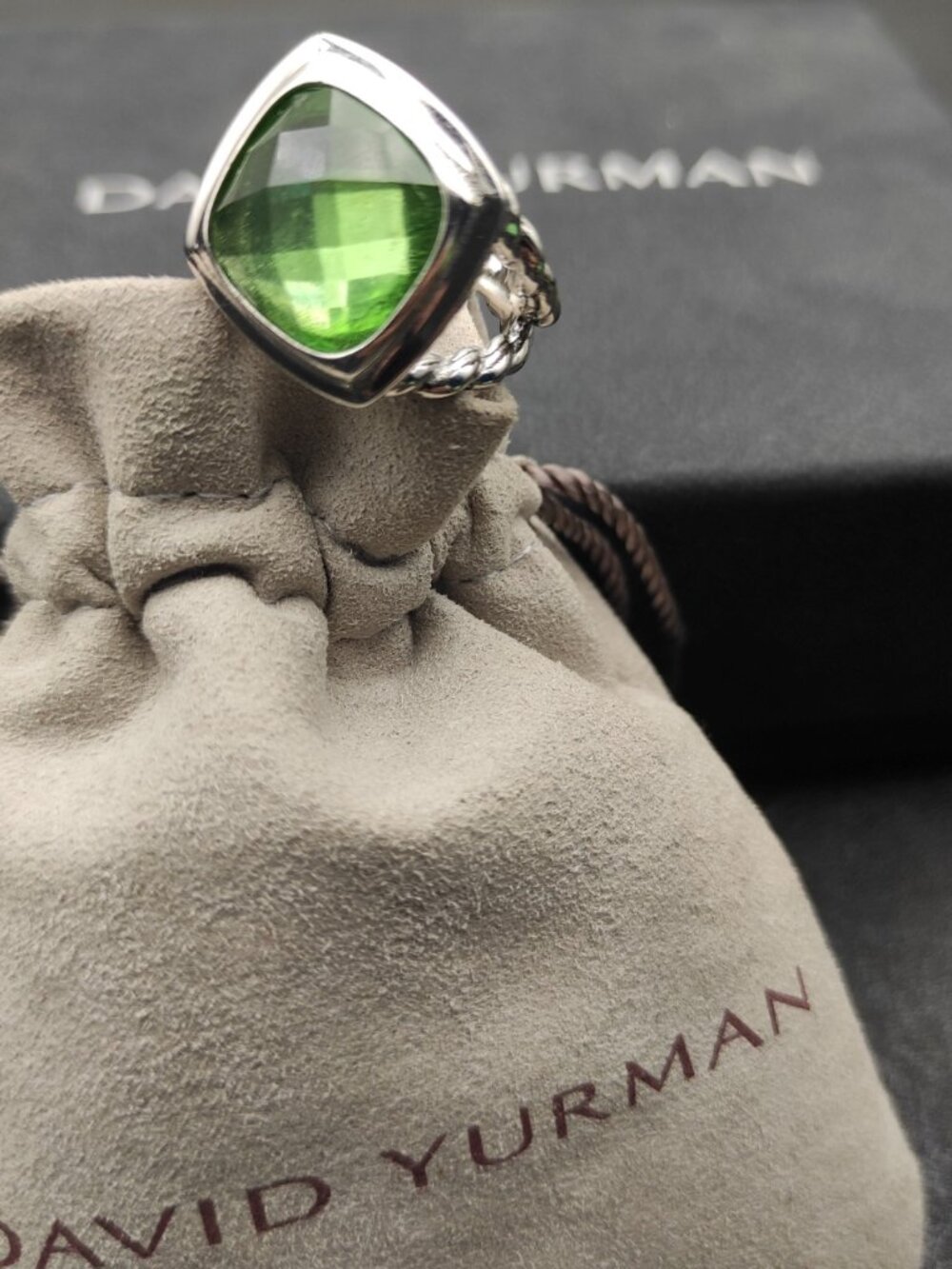 David Yurman 925 Silver Ring with Original Pouch